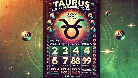 lucky taurus numbers today|Taurus Lucky Lottery Numbers .